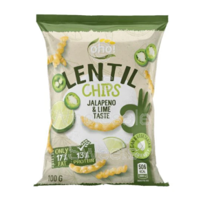 Oho! Lentil Chips Jalapeno & Lime 23x100g