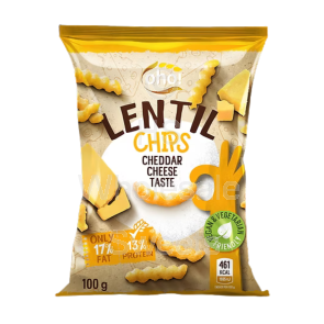 Oho! Lentil Chips Cheddar Cheese 23x100g