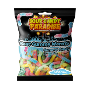 Candy Paradise Sour Worms 12x100g