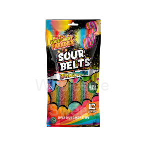 Candy Paradise Sour Belts Rainbow 12x100g