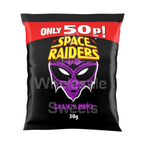 Space Raiders Saucy BBQ Flavour Crisps 50p PMP 36x30g