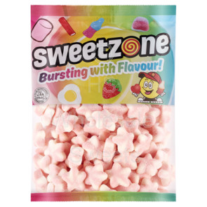 Sweetzone Fizzy Pink & White Stars 1kg