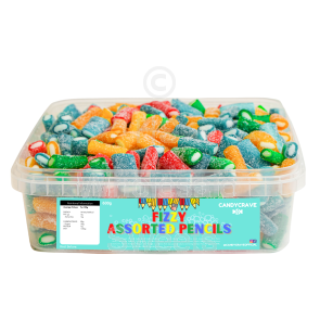 Candycrave Fizzy Assorted Pencils Tub 600g
