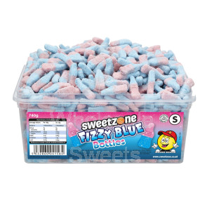 Sweetzone Fizzy Blue Bottles Tub 740g