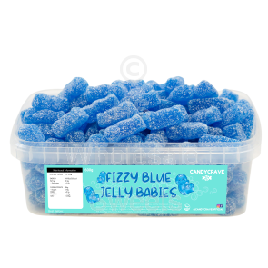 Candycrave Fizzy Blue Jelly Babies Tub 600g