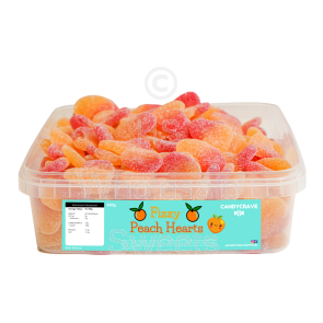 Candycrave Fizzy Peach Hearts Tub 600g