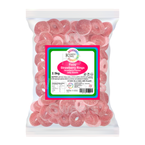 Kandy King Fizzy Strawberry Rings 2.5kg