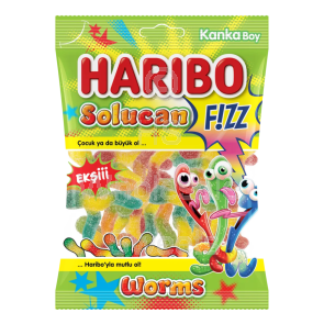 Haribo Halal Fizzy Worms 24x70g