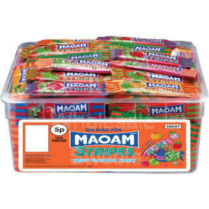 Haribo Maoam Stripes Tub 120 COUNT