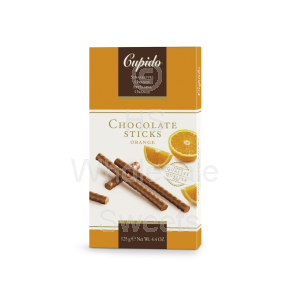 Cupido Box Chocolate Sticks Orange 125g