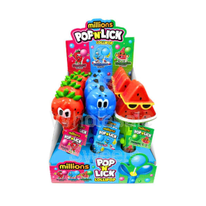Millions Pop N Lick Lollipop 12x10g