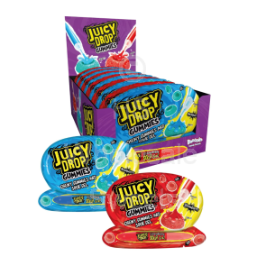 Bazooka Juicy Drop Gummies and Sour Gel 12x57g