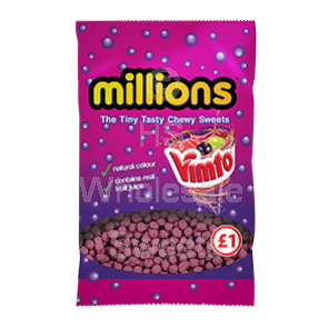 Millions Vimto Flavour 100g Bags PMP 12 COUNT