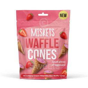 Miskets Strawberry and Cream Cones 12x50G
