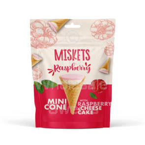 Miskets Raspberry and Cheesecake Cones 12x50G