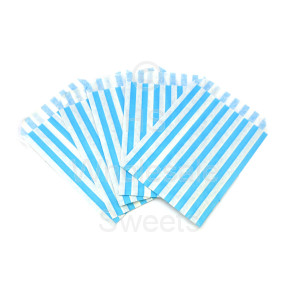 Blue & White Candy Stripe Bags 5 x 7 Inch 1000 Count