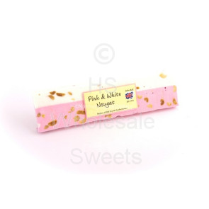 Candy Co Pink/White Nut Nougat Bars 16x130g