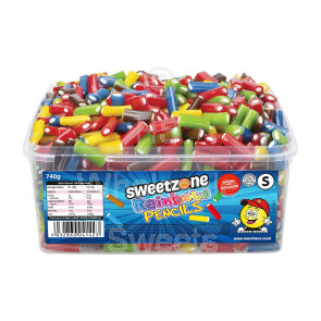 Sweetzone Rainbow Pencils Tub 740g