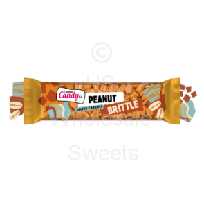The Real Candy Co Salted Caramel & Peanut Brittle Bar 12 Count