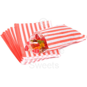 Red Candy Stripe Bags 5 X 7 Inch 1000 Pieces