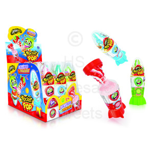 Johnny Bee Rocket Pop Lollipop & Powder 12 Count