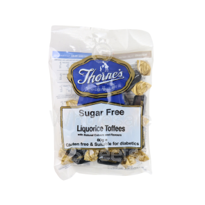 Thornes Sugar Free Liquorice Toffee 12x80g