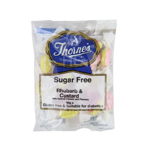 Thornes Sugar Free Rhubarb and Custard 12x90g