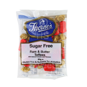 Thornes Sugar Free Rum and Butter 12x80g