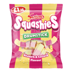 Swizzels Squashies Drumsticks Rhubarb & Custard PMP 12 x £1.15