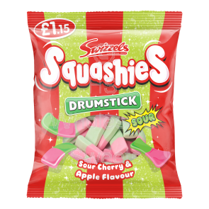 Swizzels Squashies Drumsticks Cherry & Apple PMP 12 x £1.15