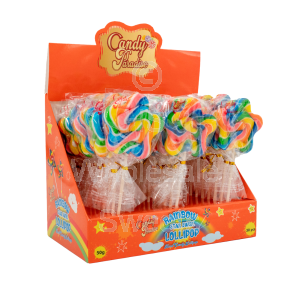 Candy Paradise Rainbow Star Swirl Lollipop 30x50g