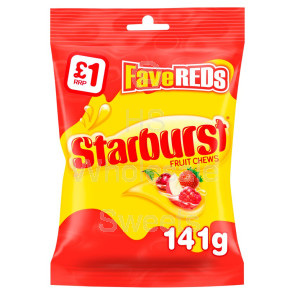 Starburst Fave Reds Fruity Chews Share Bag 12x141g
