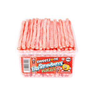 Sweetzone Fizzy Strawberry Pencils 100 Count