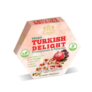 Rochefleur Turkish Delight Pomegranate and Pistachio 8x150g