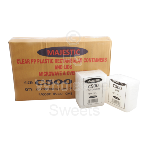 Clear PP Plastic Tubs & Lids (Majestic) 250 Count