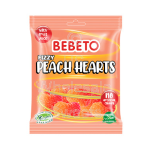 Bebeto Pre Pack Fizzy Peach Hearts 10x150g