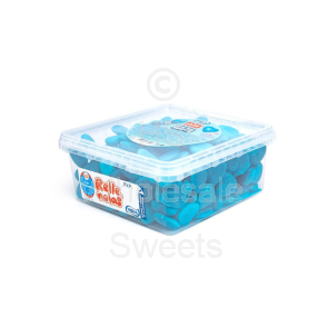 Vidal Jelly Filled Shiny Blue Hearts Tub (150 Count)