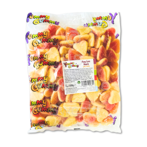Yummy Gummy Fizzy Love Hearts 1kg