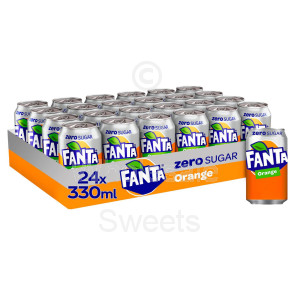 Zero Sugar Fanta Orange Cans 24x330ml