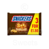 Snickers Chocolate PMP £1.50 22 X 3 Pack